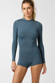 Oneill Womens Swimsuit Performance Surf Shadow Bay Long Sleeve One Piece