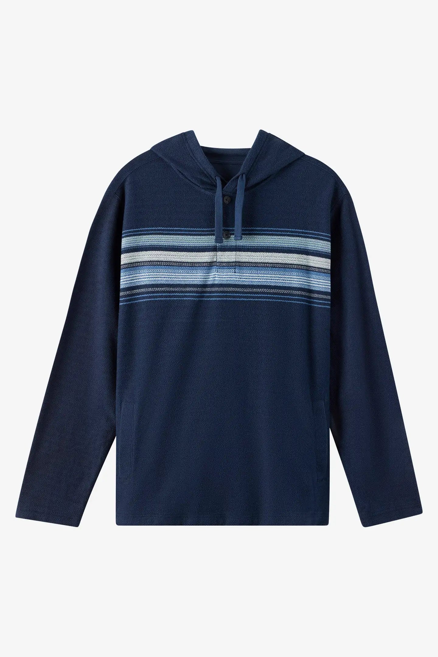 Oneill Mens Sweatshirt Bavaro Block Striped Poncho Pullover Fleece