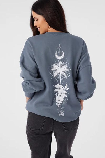 Oneill Womens Sweatshirt Choice Crew Neck Oversized Fit Fleece Pullover