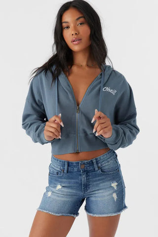 Oneill Womens Sweatshirt Darcie Zip Hoody Zip Fleece