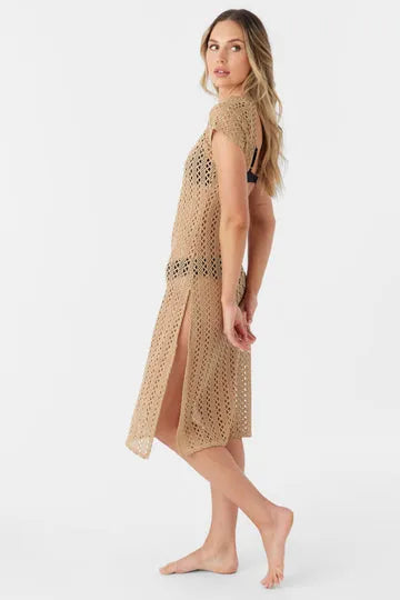 Oneill Womens Dress Nina Midi Crochet Lace Cover-Up