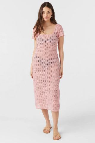 Oneill Womens Dress Nina Midi Crochet Lace Cover Up