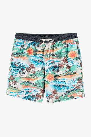 Oneill Mens Boardshorts Hermosa Elastic Waist Lined 17"