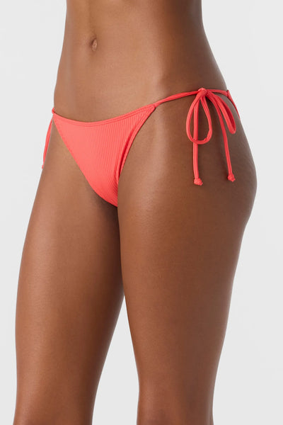 Oneill Womens Bikini Bottoms Saltwater Solids Rib Maracas Tie Side
