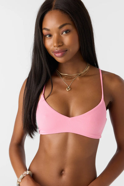 Oneill Womens Bikini Top Saltwater Solids Rib Huntington Bralette