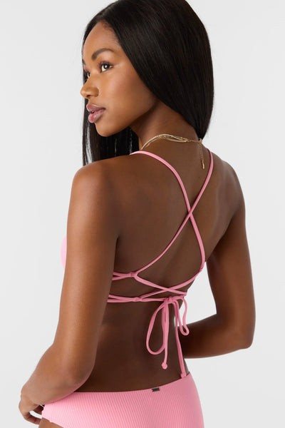 Oneill Womens Bikini Top Saltwater Solids Rib Huntington Bralette