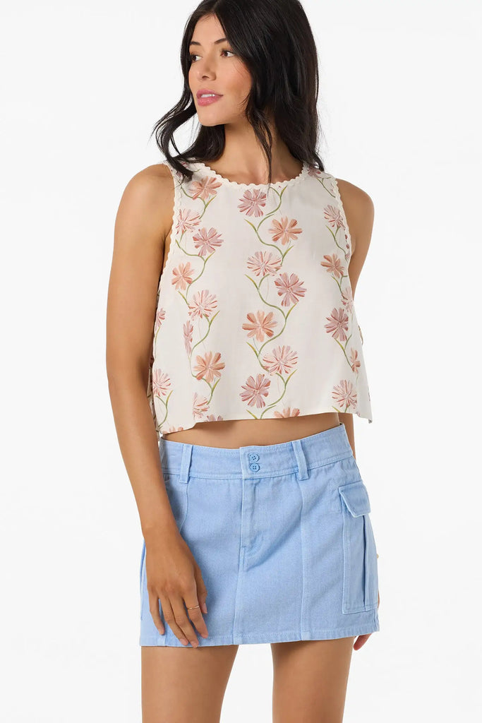 Oneill Womens Tank Top Athena Ivy Floral Top