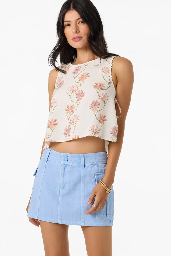Oneill Womens Tank Top Athena Ivy Floral Top