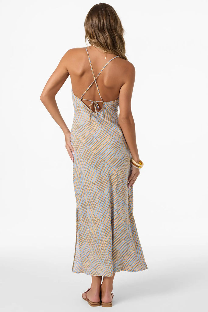 Oneill Womens Dress Holly Stripe Midi