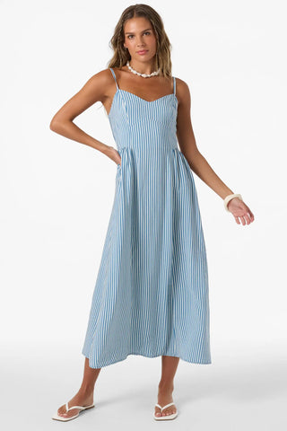 Oneill Womens Dress Linden Stripe Midi