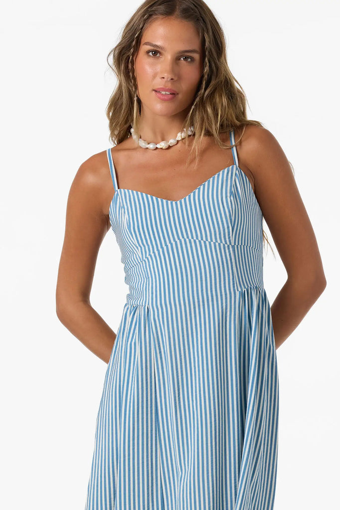 Oneill Womens Dress Linden Stripe Midi