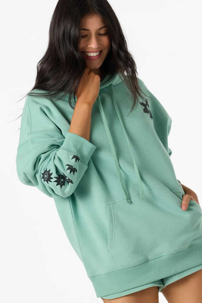 Oneill Womens Sweatshirt Tropic Melt Oversized Hoodie