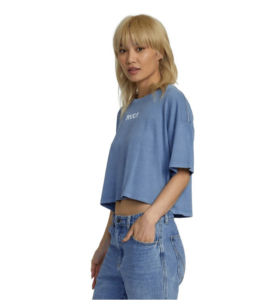 RVCA Womens Shirt Boyfriend Crop Tee II