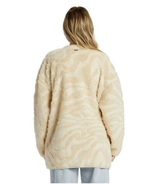 Billabong Womens Jacket Fireside Cozy Buttoned Fleece