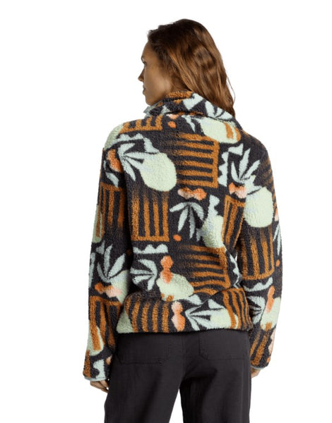 Billabong Womens Sweatshirt Switchback Mock Neck Fleece
