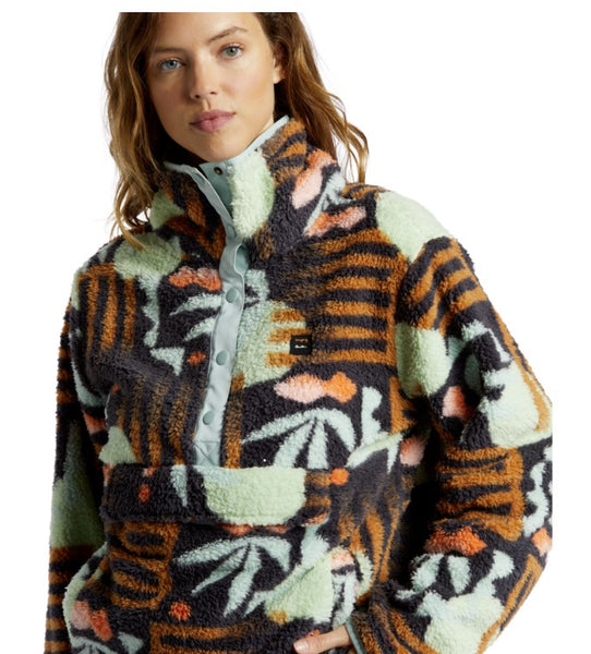 Billabong Womens Sweatshirt Switchback Mock Neck Fleece