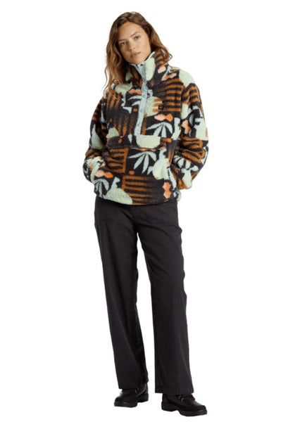 Billabong Womens Sweatshirt Switchback Mock Neck Fleece