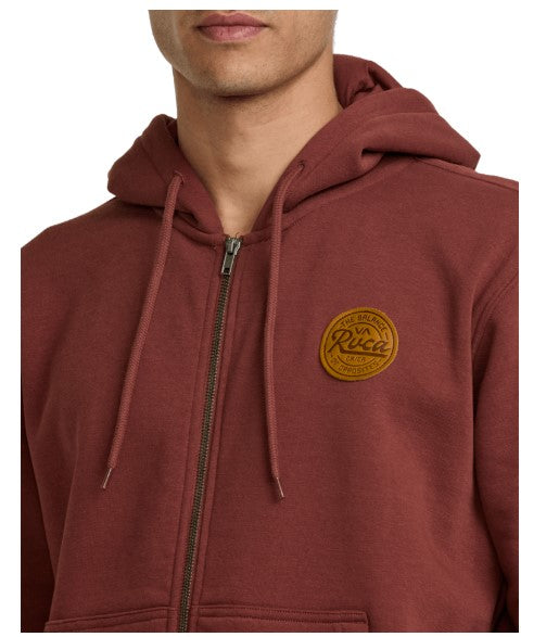 RVCA Mens Sweatshirt Script Sealed Zip