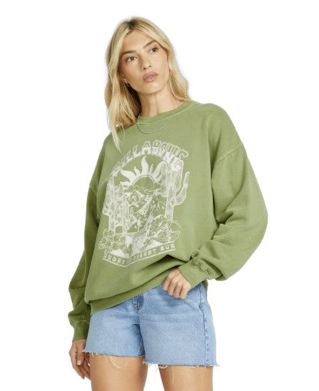 Billabong Womens Sweatshirt Ride In Crew