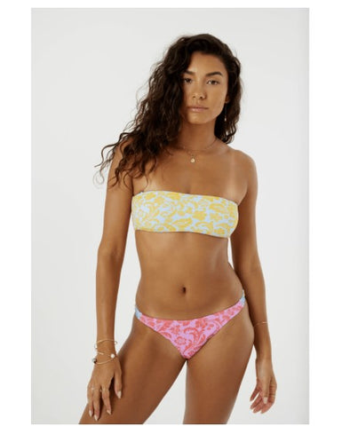 Roxy Womens Bikini Bottoms Tapestry Patchwork Side Tab Cheeky