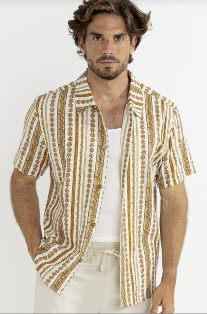 Rhythm Mens Woven Paisley Stripe