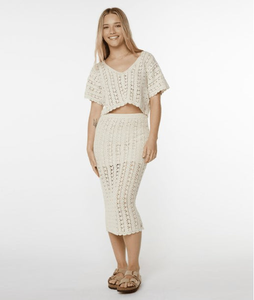 Roxy Womens Skirt Sea Swirl Crochet