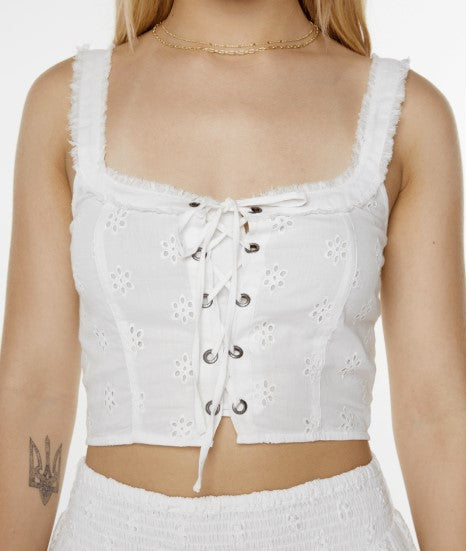 Roxy Womens Tank Top Hazel Lace Up
