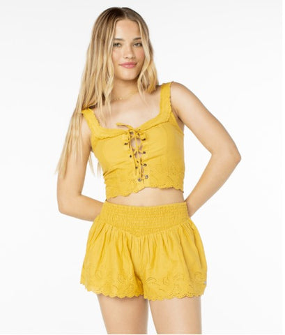 Roxy Womens Tank Top Hazel Lace Up