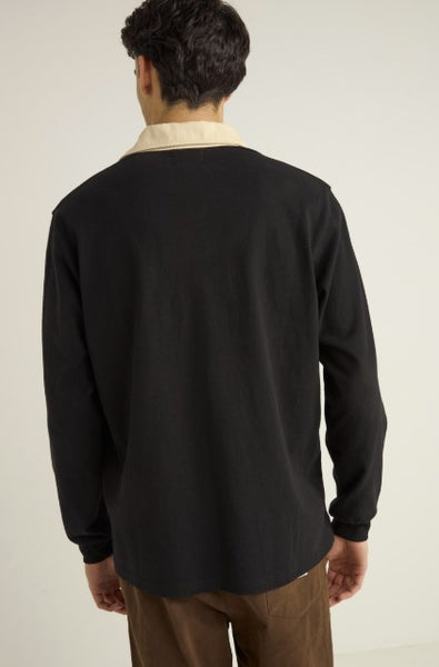 Rhythm Mens Shirt Hayes LS Rugby Polo