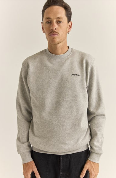 Rhythm Mens Sweatshirt Brand Fleece Crew