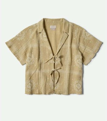 Brixton Womens Shirt Wandering Tie Top