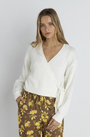 Rhythm Womens Shirt Adele Wrap Front Knit