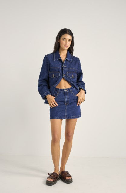 Rhythm Womens Skirt Demi Denim