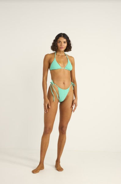 Rhythm Womens Bikini Bottoms Isla Rib Gathered Tie Side Itsy