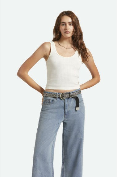 Brixton Womens Tank Top Pointelle Slim Fit