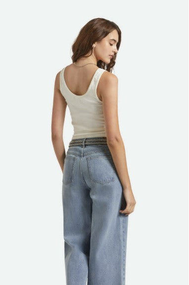 Brixton Womens Tank Top Pointelle Slim Fit