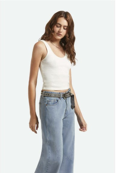 Brixton Womens Tank Top Pointelle Slim Fit