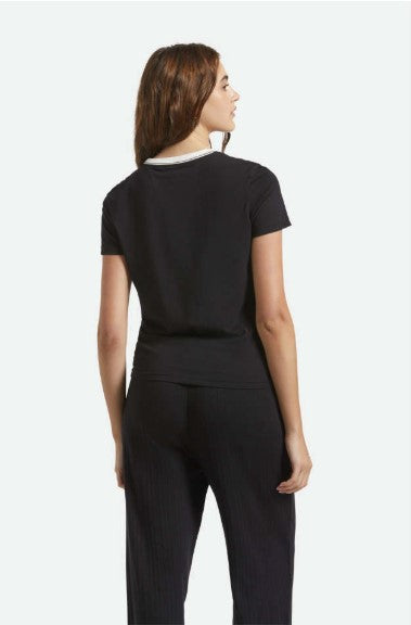 Brixton Womens Shirt Buckle Up Fitted Crew Tee