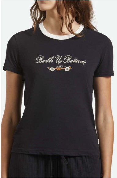 Brixton Womens Shirt Buckle Up Fitted Crew Tee