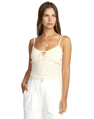 Billabong Womens Tank Top Light Bloom Knit