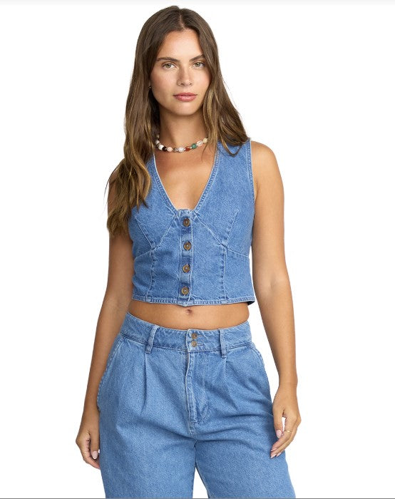 Billabong Womens Vest Indigo Skies Top