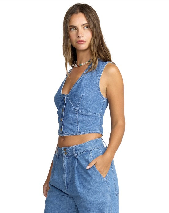 Billabong Womens Vest Indigo Skies Top