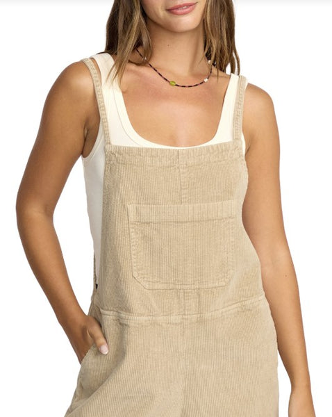Billabong Womens Romper Wild Pursuit Cord Overall