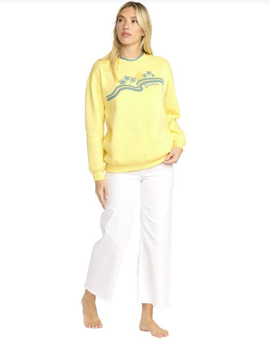 Billabong Womens Sweatshirt Sun Flash Crew Fleece