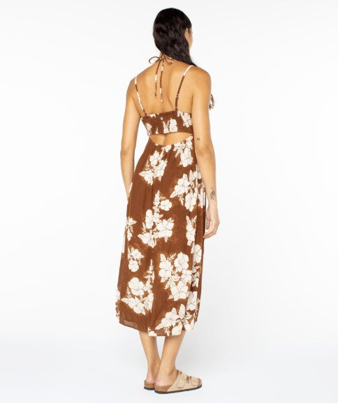 Roxy Womens Dress Sunshine Crush Midi