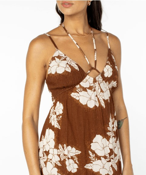 Roxy Womens Dress Sunshine Crush Midi