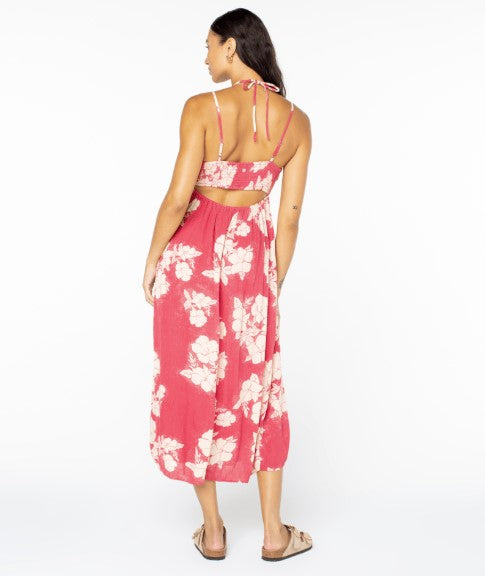 Roxy Womens Dress Sunshine Crush Midi