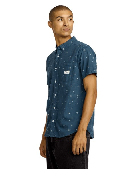 RVCA Mens Woven Exotica Seersucker