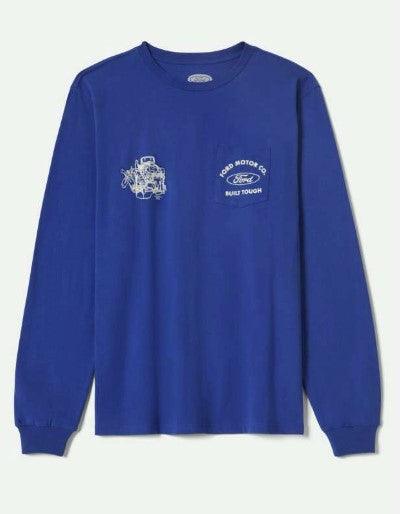 Brixton Mens Shirt Ford Built Tough Long Sleeve