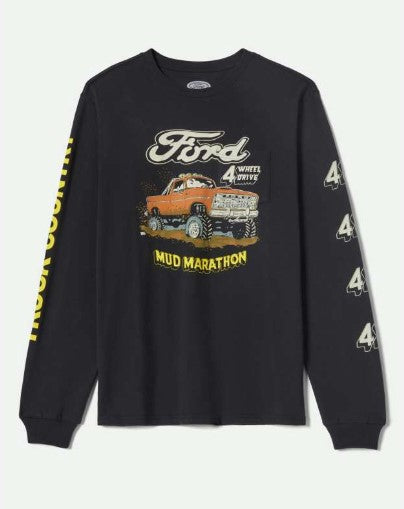 Brixton Mens Shirt Ford Mud Marathon Long Sleeve